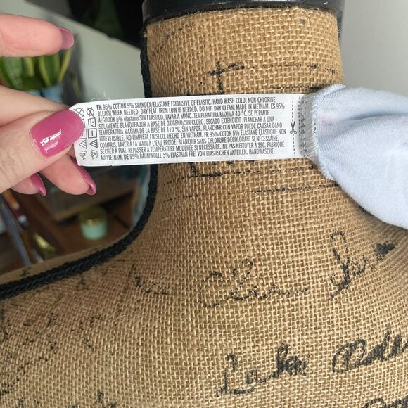 Forever 21 – Blue Floral Puff Sleeve Crop Top – Size Small - Picture 7 of 7